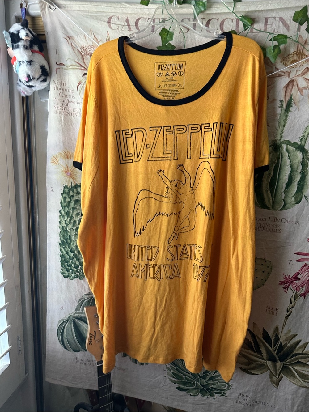 Yellow Led Zeppelin Ringer T-Shirt